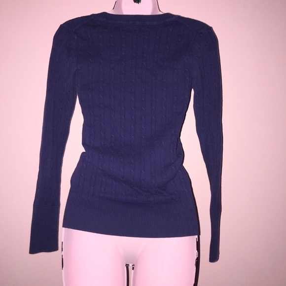 y2k v neck cable knit sweater - Picture 6 of 6